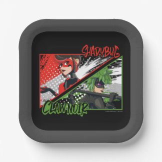 Assiettes En Carton Shadybug et Noir glacé