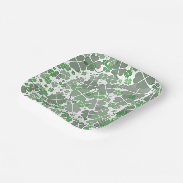 Assiettes En Carton Shamrock (Angulaire)