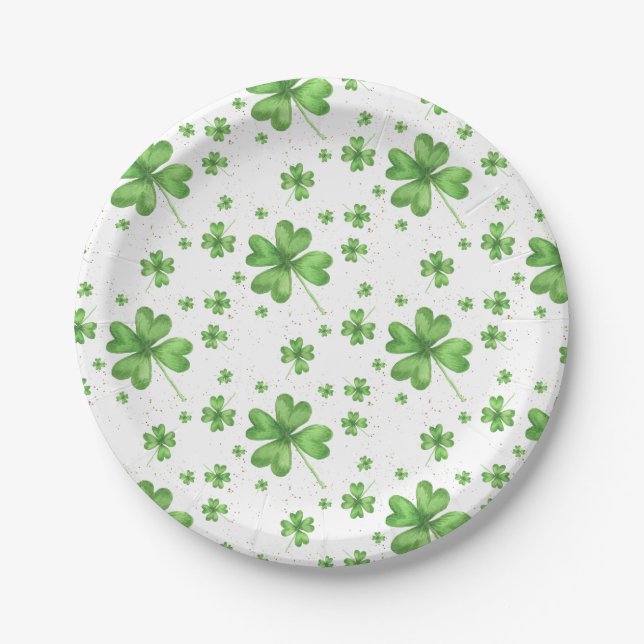 Assiettes En Carton Shamrock (Devant)