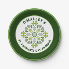 Assiettes En Carton Shamrock Mandala St. Patrick's Day Party