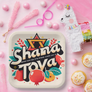 Assiettes En Carton Shana tova Rosh chshana