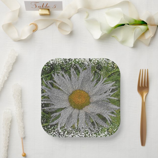 Assiettes En Carton Show Me A Daisy #1 (Mariage)