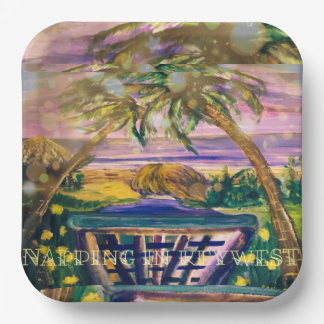 Assiettes En Carton Sieste à Key West Amusant et Décontracté