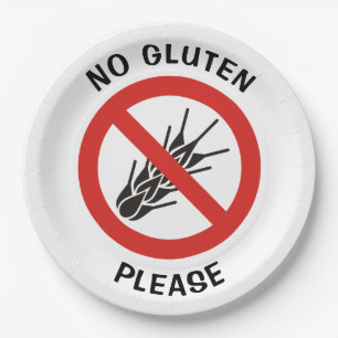 Assiettes En Carton Signe sans gluten
