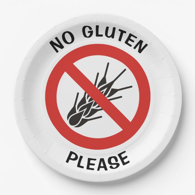 Assiettes En Carton Signe sans gluten (Devant)