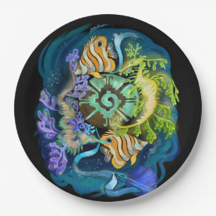 Assiettes En Carton SIGNE Zodiaque Pisces