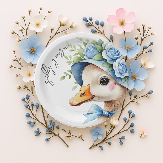 Assiettes En Carton  Silly Goose Boy Birthday baby shower (Créateur téléchargé)