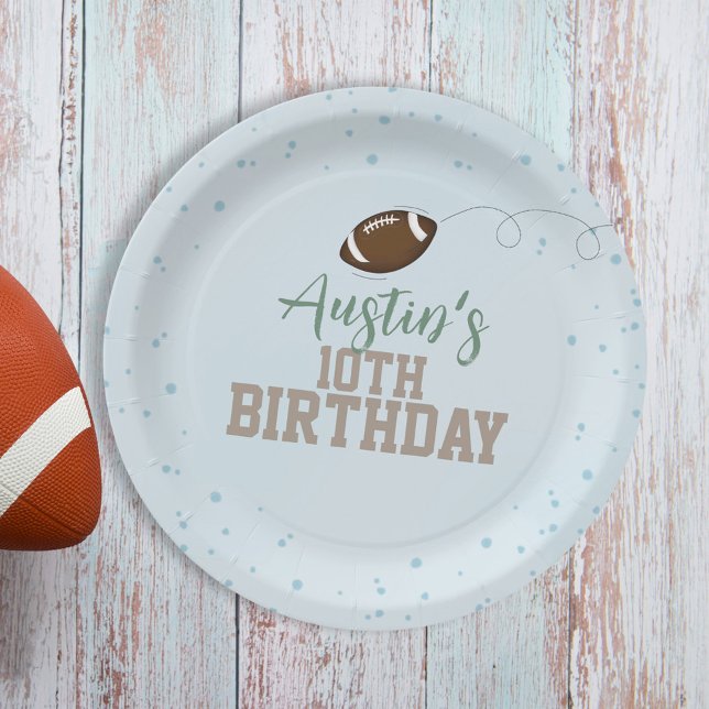 Assiettes En Carton Simple Anniversaire Mignonne Sports Football Party (Créateur téléchargé)