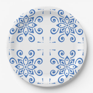 Assiettes En Carton Simple Azulejo