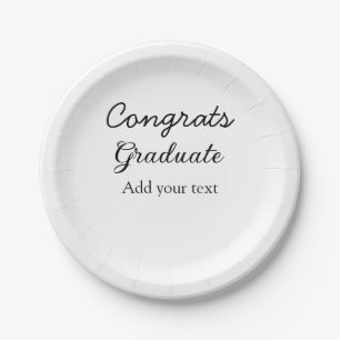 Assiettes En Carton Simple congratulation graduation add your
