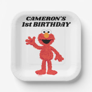Assiettes En Carton Simple Elmo 1er anniversaire