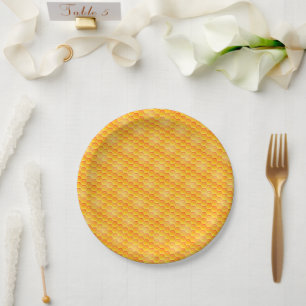 Assiettes En Carton Simple Golden Honeypeb