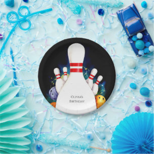 Assiettes En Carton Simple mignon Bowling pour enfants Anniversaire