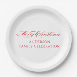 Assiettes En Carton Simple Moderne Joyeux Noël