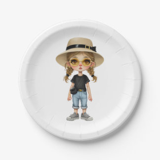 Assiettes En Carton Simple Moderne : Stylish Girl