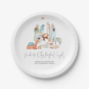 Assiettes En Carton Simple Nativité Scène Trois Rois Nom Lyrique