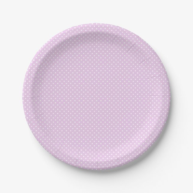 Assiettes En Carton Simple Pink Poka Dot Girl (Devant)