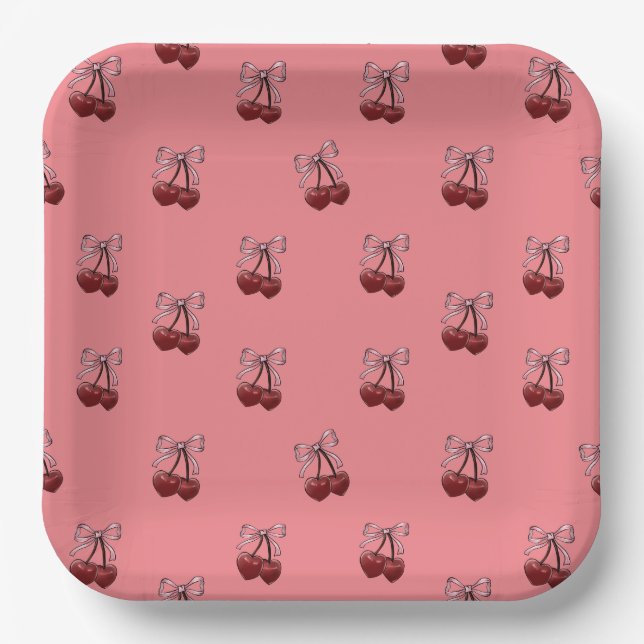 Assiettes En Carton Simplement des cerises ! (Recto)