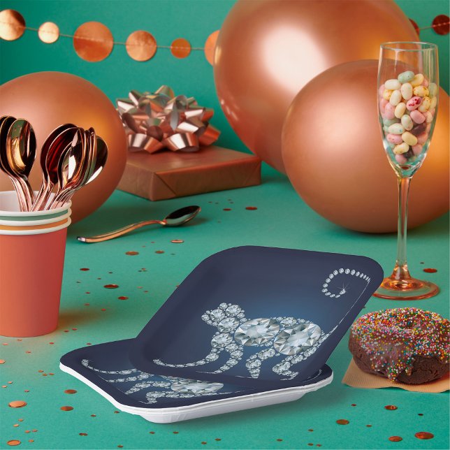 Assiettes En Carton Singe diamant (Créateur téléchargé)