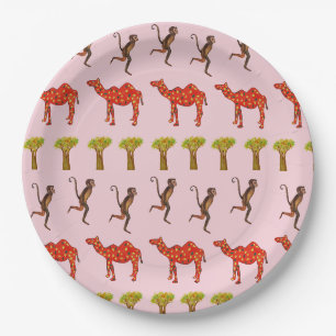 Assiettes En Carton Singes, Plaques de papier personnalisées de Camel 