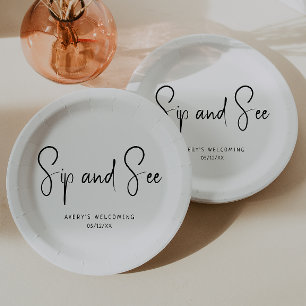 Assiettes En Carton Sip Neutre Moderne Simple Et Voir