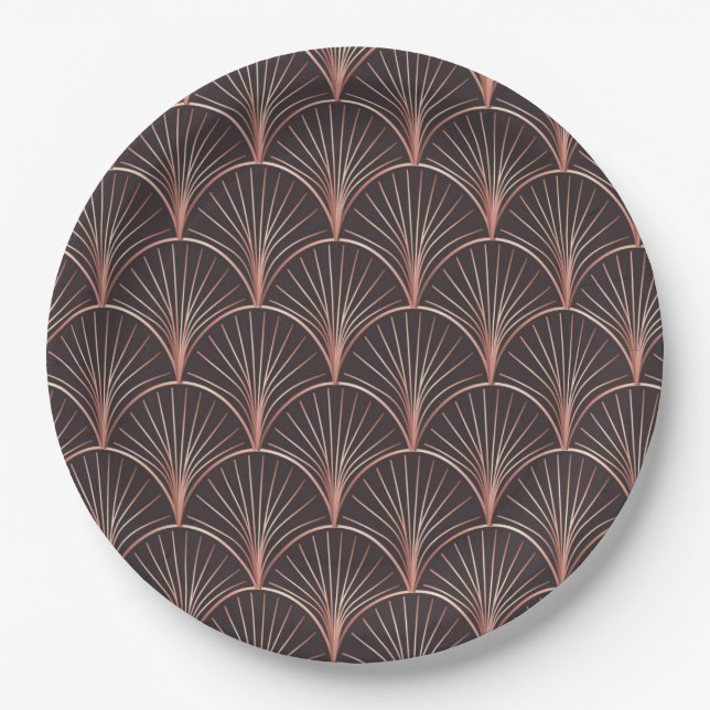 Assiettes En Carton Sirène/conception géométrique (Devant)