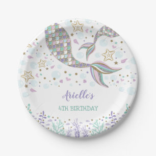 Assiettes En Carton Sirène sous la fête d'anniversaire d'océan de