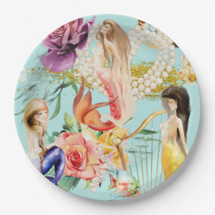 Assiettes En Carton Sirènes rêveuses