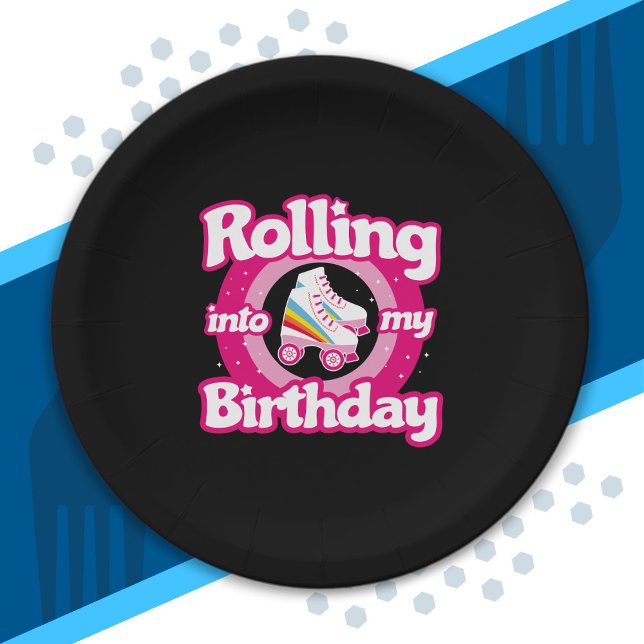 Assiettes En Carton Skate Party - Roller Roller Roller Patinage Annive (Créateur téléchargé)