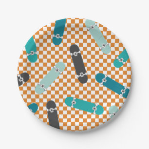 Assiettes En Carton Skateboard On va le lancer Anniversaire