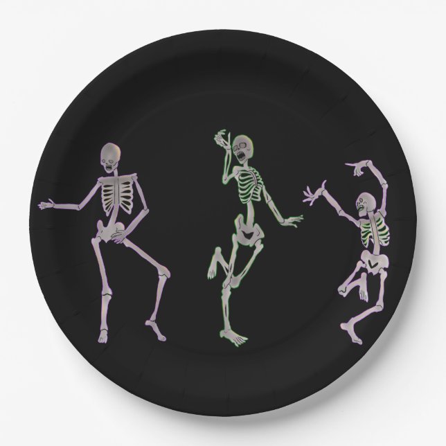 Assiettes En Carton Skeleton Dance (Devant)