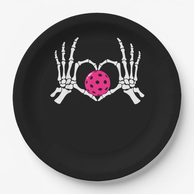 Assiettes En Carton Skeleton Mains Coeur Signer Drôle Pickle Valentine (Devant)