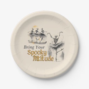 Assiettes En Carton Skeletons de danse Hallowe'en Plates de danse