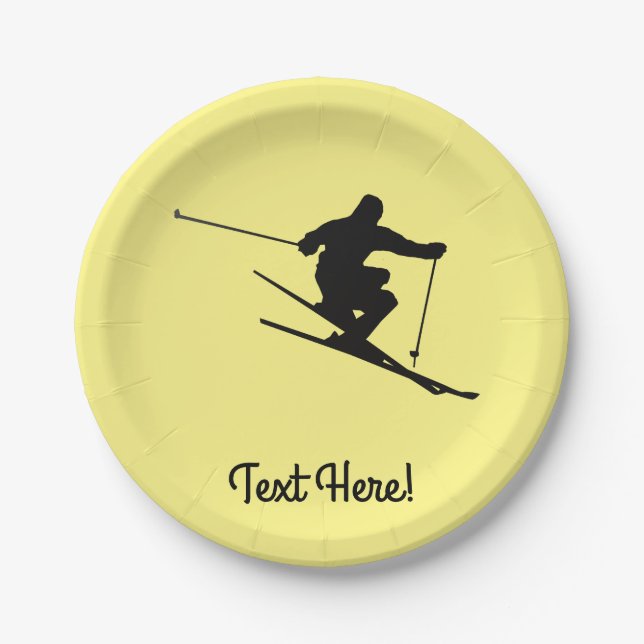 Assiettes En Carton Skier (Devant)