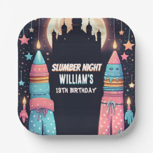 Assiettes En Carton Sleep stars Sleepover Stwood Party 13e anniversair