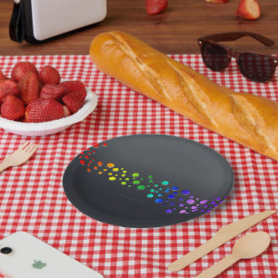 Assiettes En Carton SlipperyJoe's scribbled love word rainbow gradient