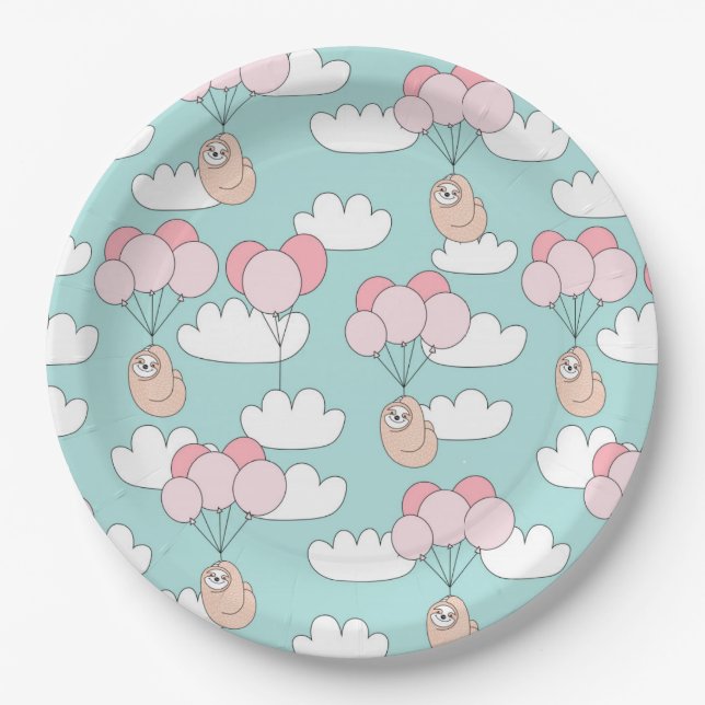Assiettes En Carton Sloth (Devant)