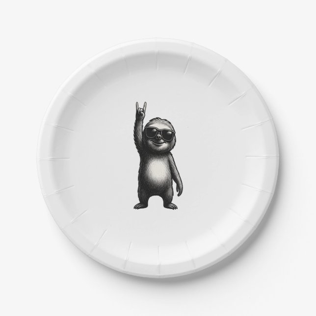Assiettes En Carton Sloth Rocking Dance (Devant)