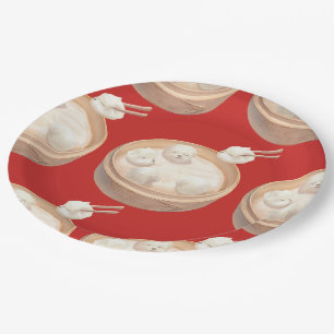 Assiettes En Carton Smile Dog - Xiao Long Bao Délice