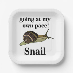 Assiettes En Carton Snail Qui Va À Mon Propre Pace Funny Snail Party