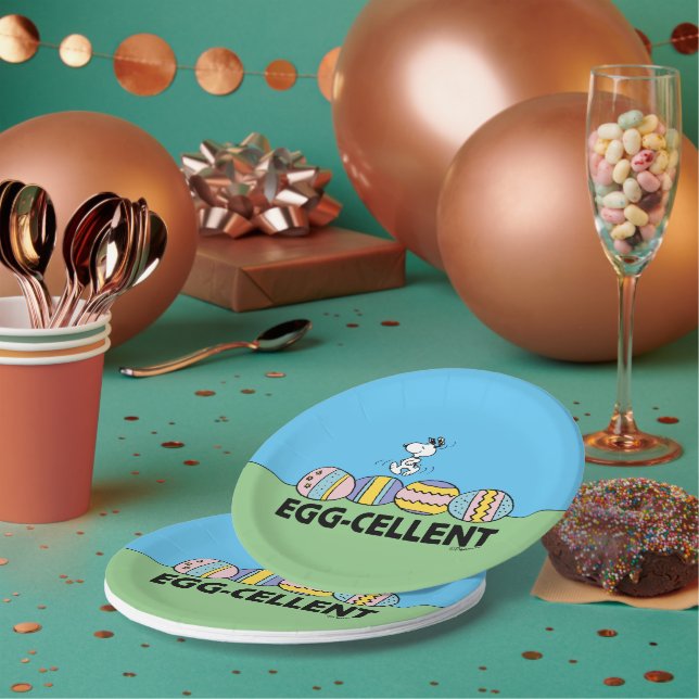 Assiettes En Carton Snoopy à l'oeuf Pâques (Multi)