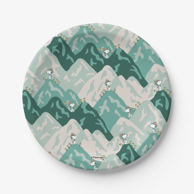 Assiettes En Carton Snoopy Grand Motif extérieur (Devant)