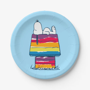 Assiettes En Carton Snoopy   Rainbow Dog House