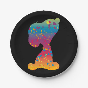 Assiettes En Carton Snoopy Rainbow Graffiti Silhouette