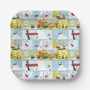 Assiettes En Carton Snoopy Sled Riding Food Dish