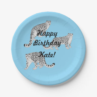Assiettes En Carton Snow Leopards