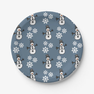 Assiettes En Carton Snowman