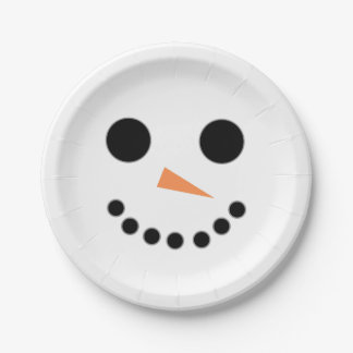 Assiettes En Carton Snowman