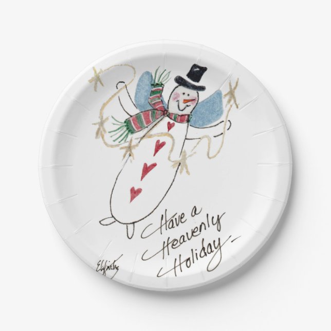 Assiettes En Carton SnowMen peut aussi être Angles (Devant)