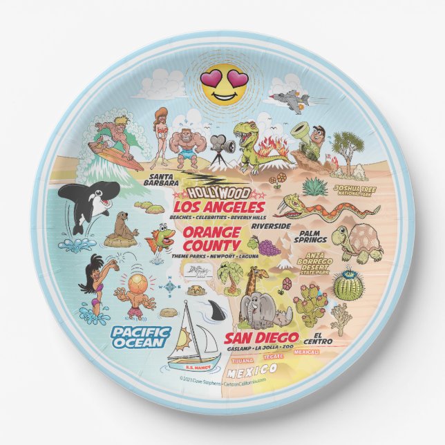 Assiettes En Carton SoCal (Devant)